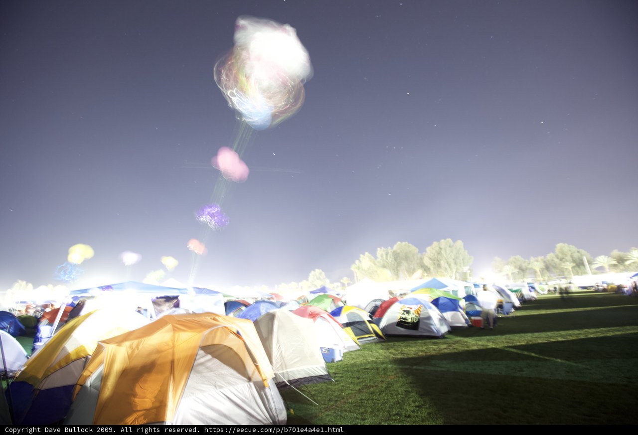 Colorful Balloons and Tents at Coachella 2009