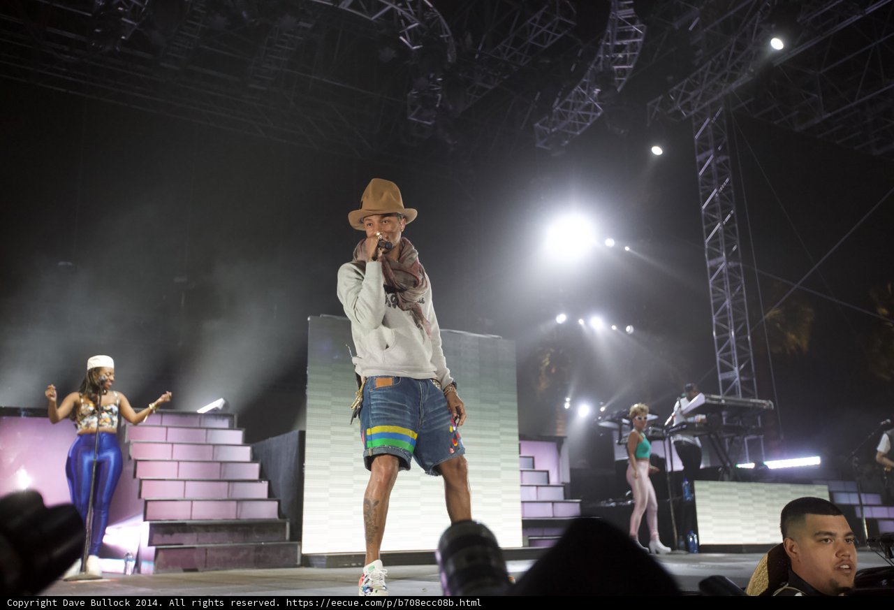 Pharrell Takes Coachella Stage in Cowboy Hat and Shorts