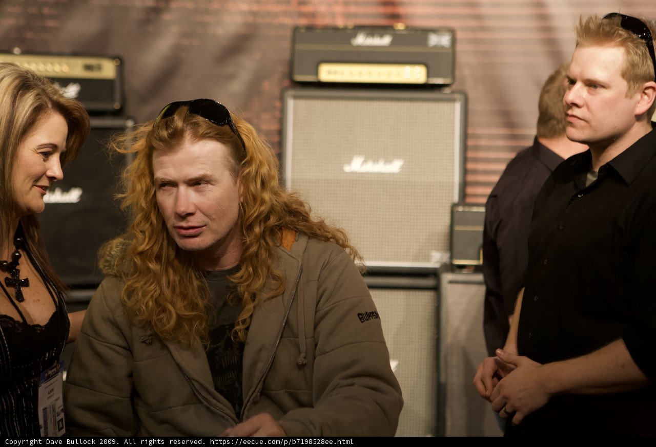 Dave Mustaine and Two Women at 2009 NAMM Event