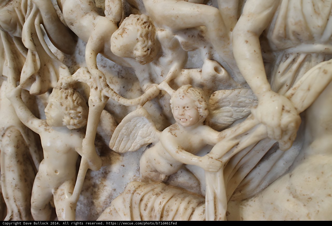 Angelic Marble Relief