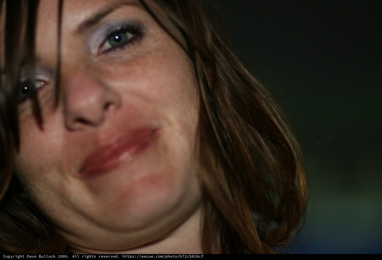 Intimate Close-Up Portrait of Woman with Green Eyes