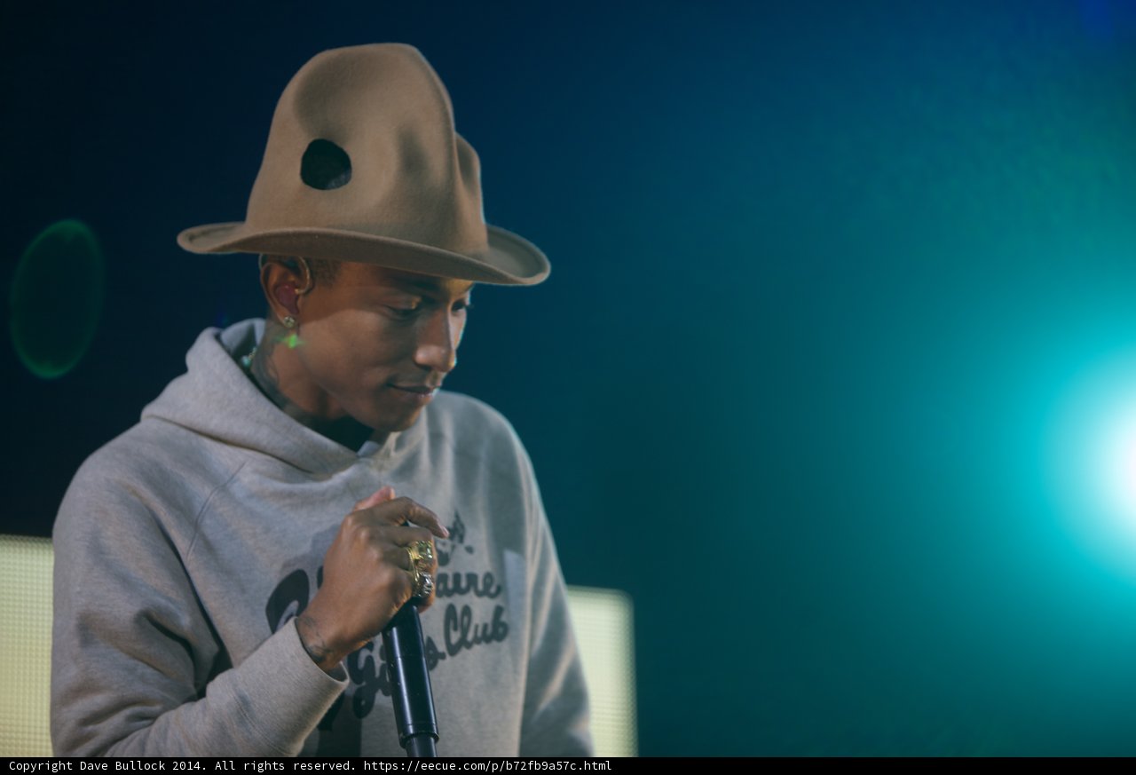 Pharrell Williams performing at Coachella