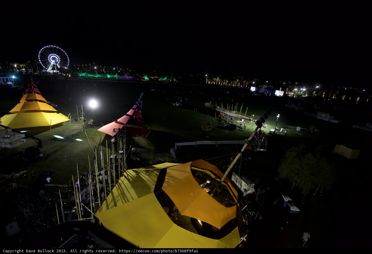Nighttime Camping Fun with a Ferris Wheel