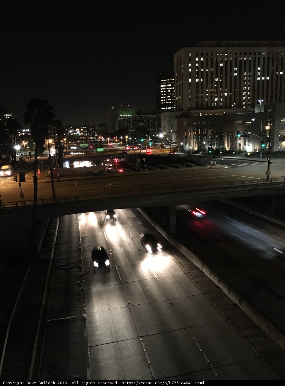 Nighttime Driving on LA's Busy Freeway