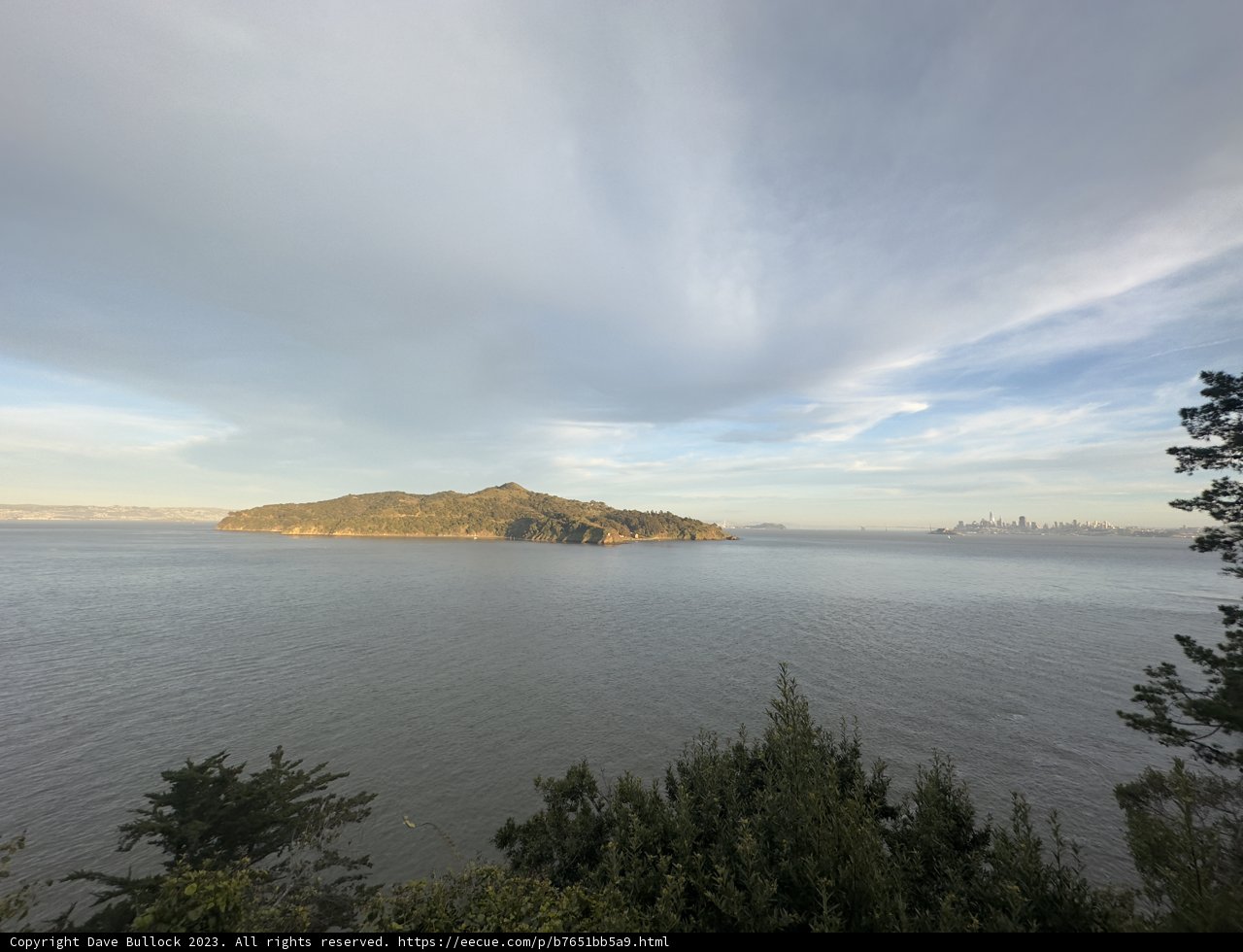 A Scenic View of Belvedere Bay from the Top of the Hill