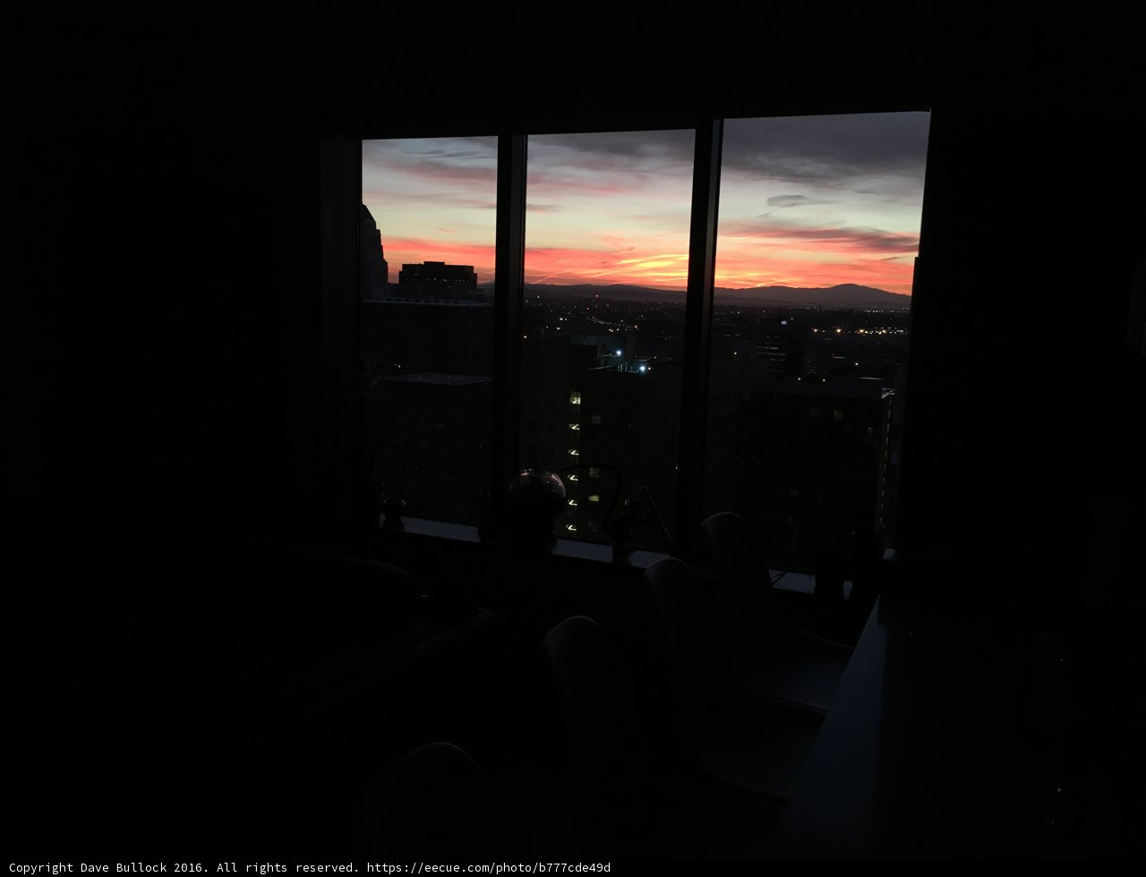 View of the Majestic Sunset from Inside The Broad