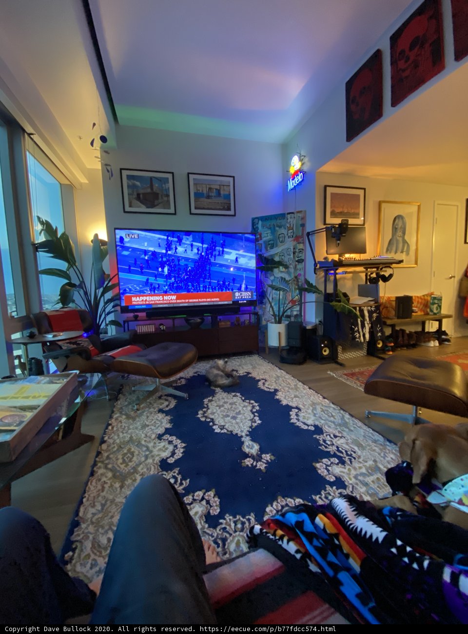 A Cozy Living Room with State-Of-The-Art Entertainment Center