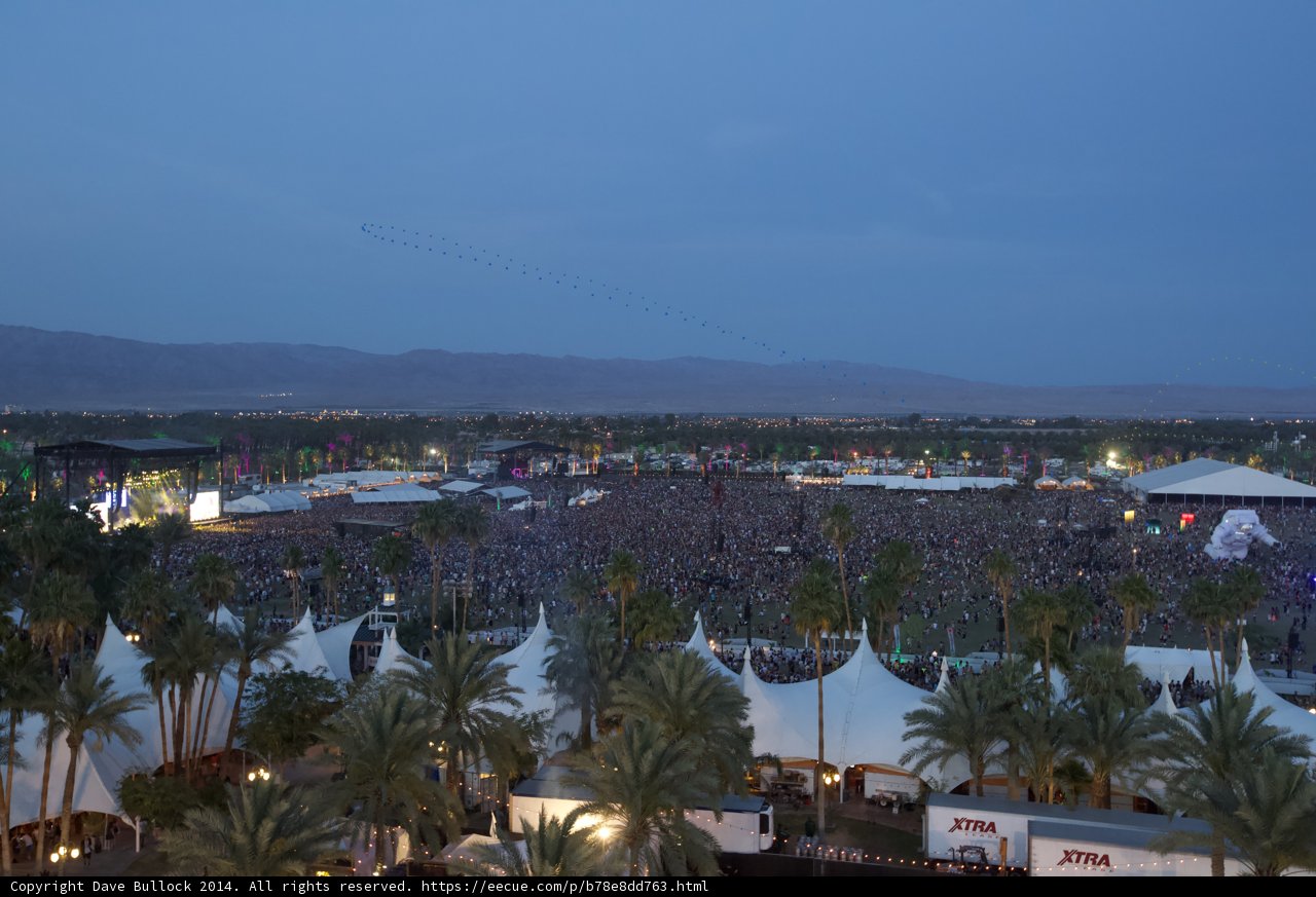 Dusk Falls on Coachella Festival