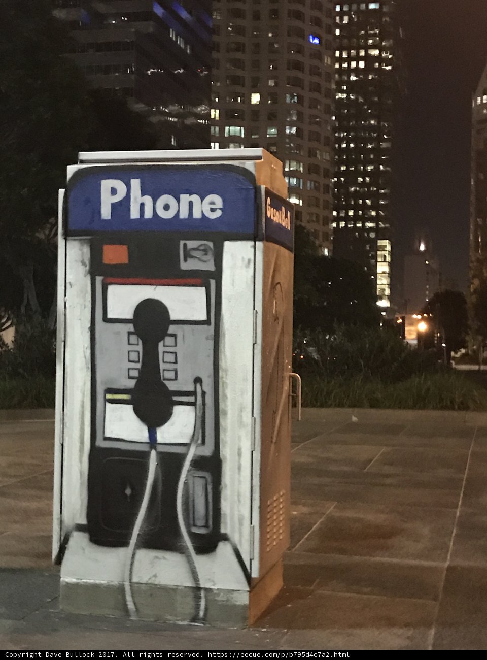Graffiti-Clad Phone Booth in the City of Angels