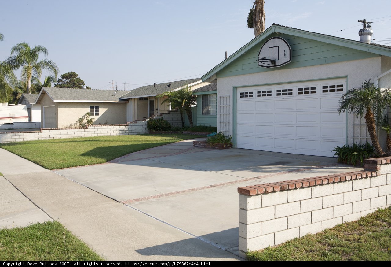 White Garage Door in the Suburbs