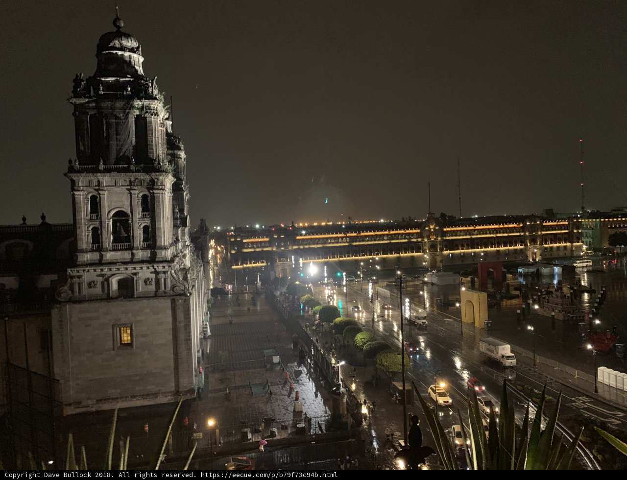 Nightscape of a Metropolis with a Clock Tower