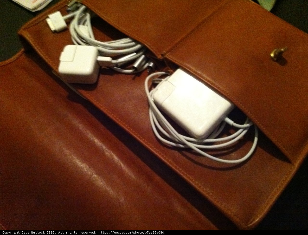 Leather Laptop Case with Accessories
