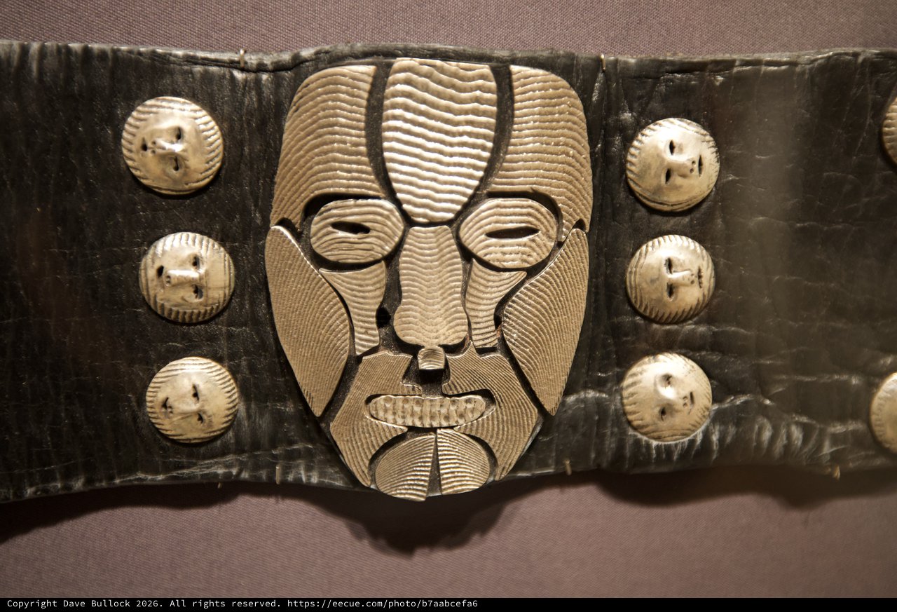 Ancient African Ceremonial Belt with Ivory Face Mask