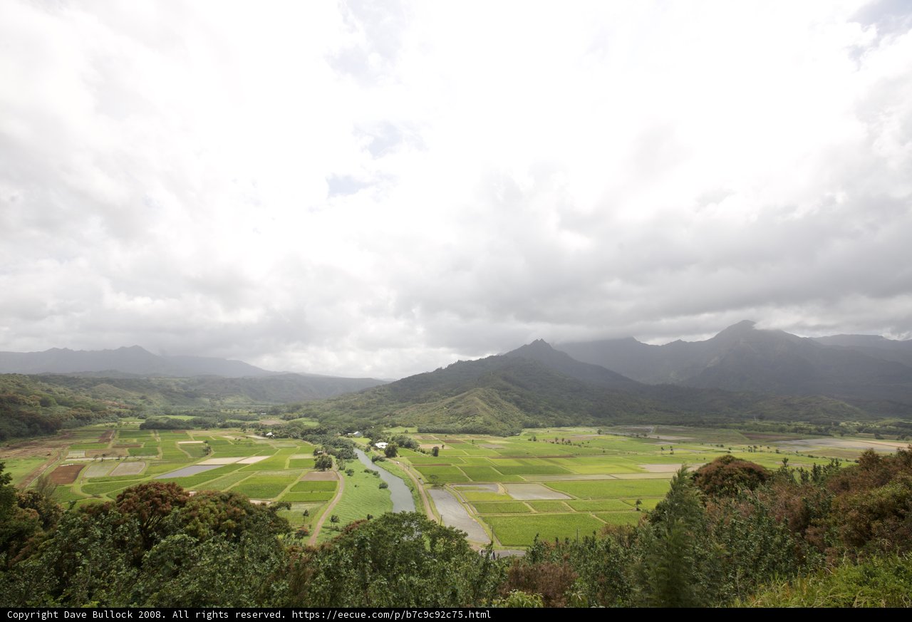 Valley and Mountain View from a Hill