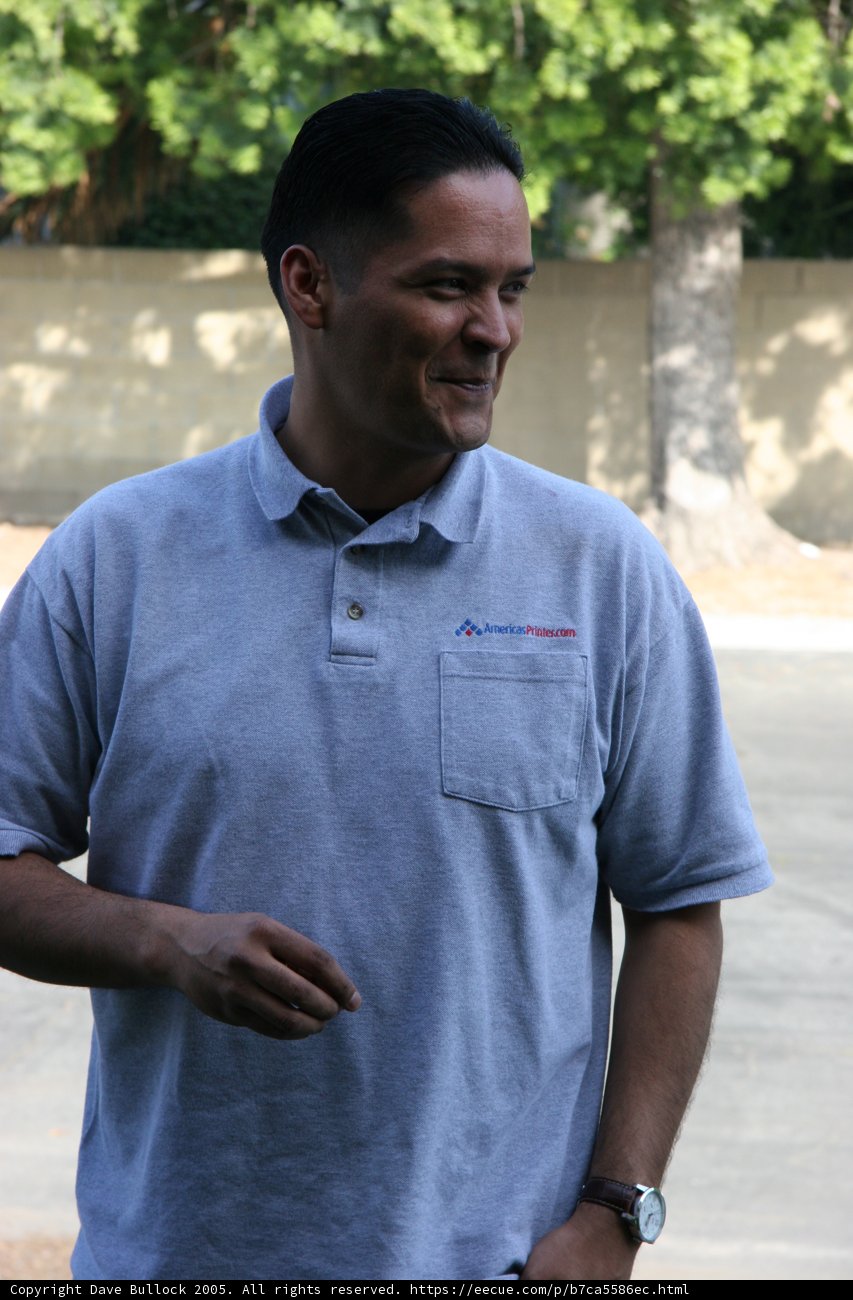 Happy Man in Long Sleeve Polo Shirt