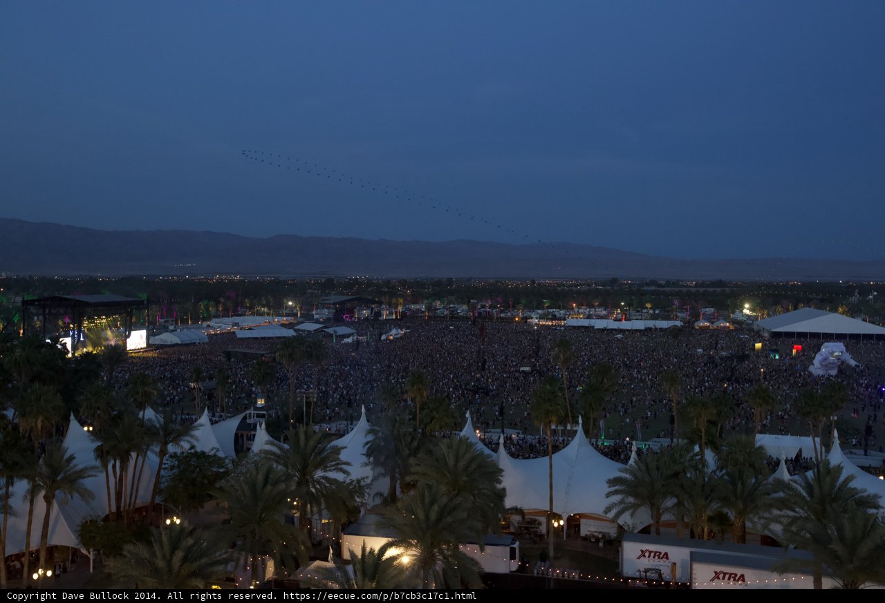 Nighttime at Coachella