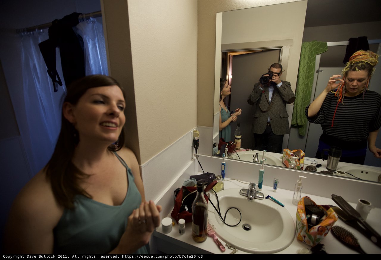 Behind the Scenes: Wedding Party Bathroom Preparations
