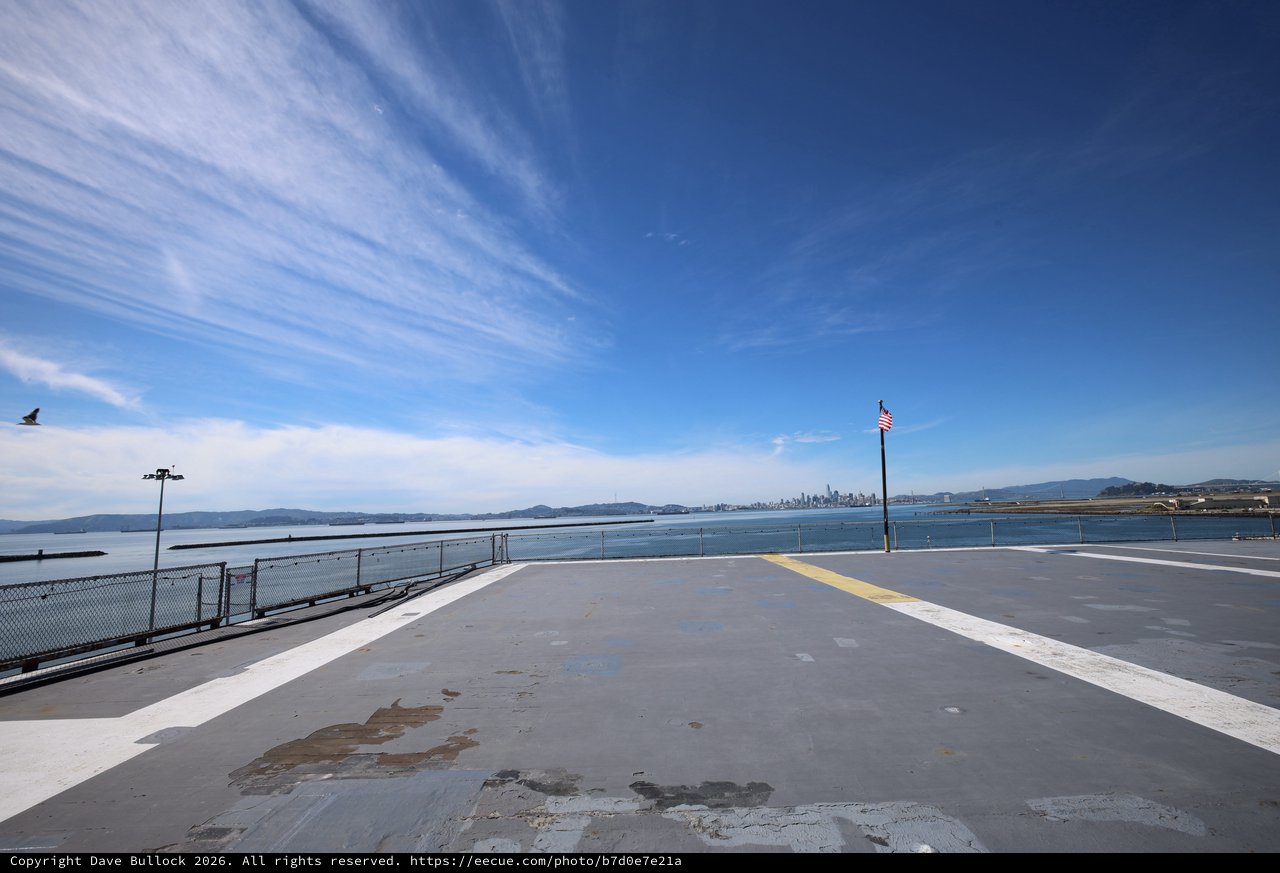 USS Hornet Flight Deck Overlooking San Francisco Bay
