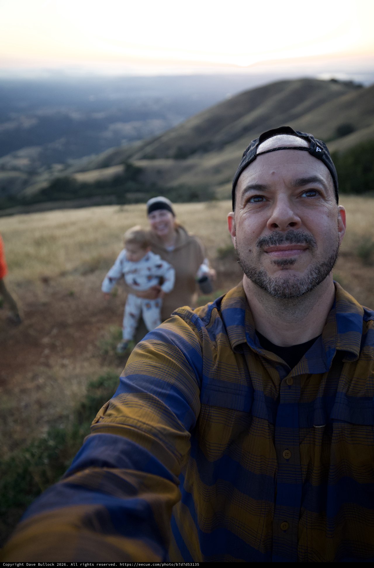 Family Selfie at Sunset on Mount Diablo