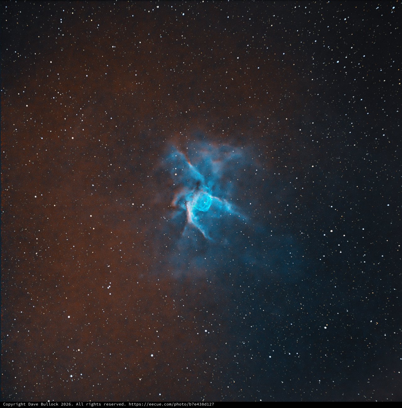 The Thor's Helmet Nebula in Brilliant Blue