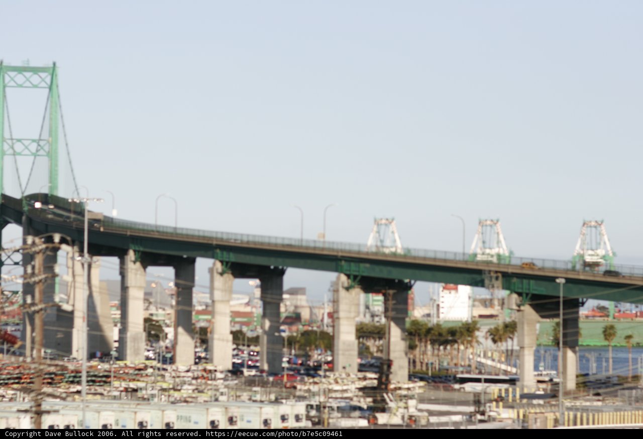 Busy Bridge Over Waterfront