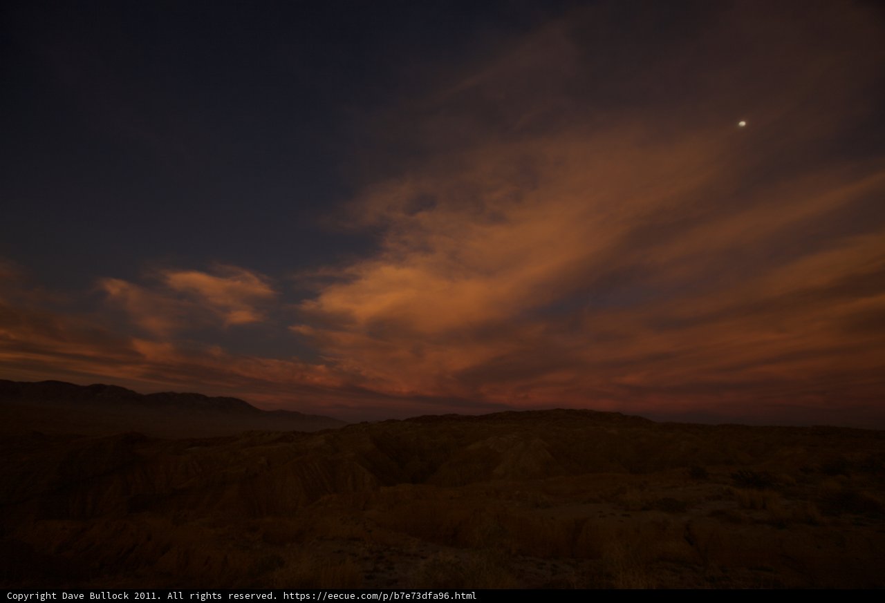 Twilight in Anza Borrego