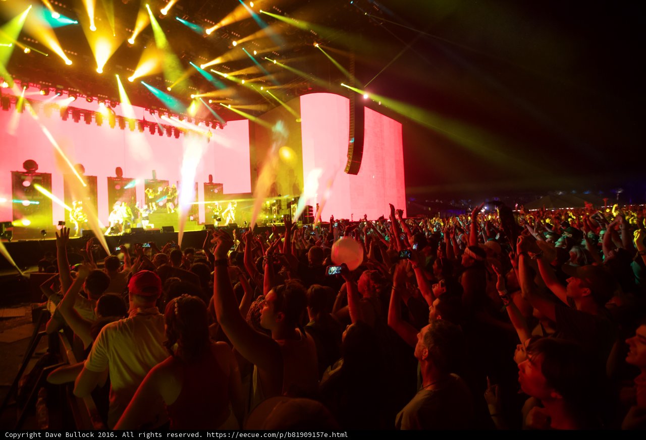 Urban Nightlife at a Rock Concert