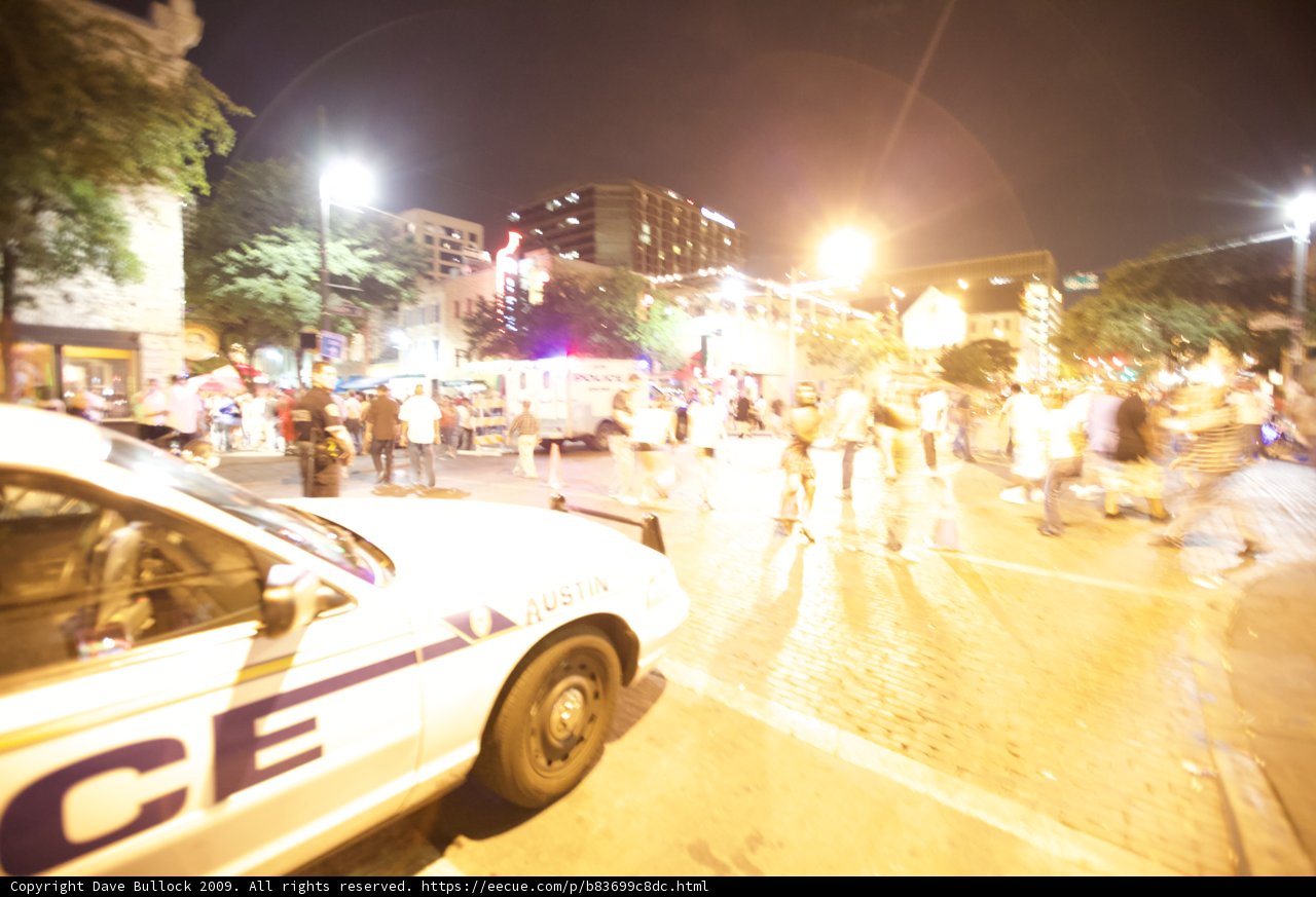 Police Car on Urban Road