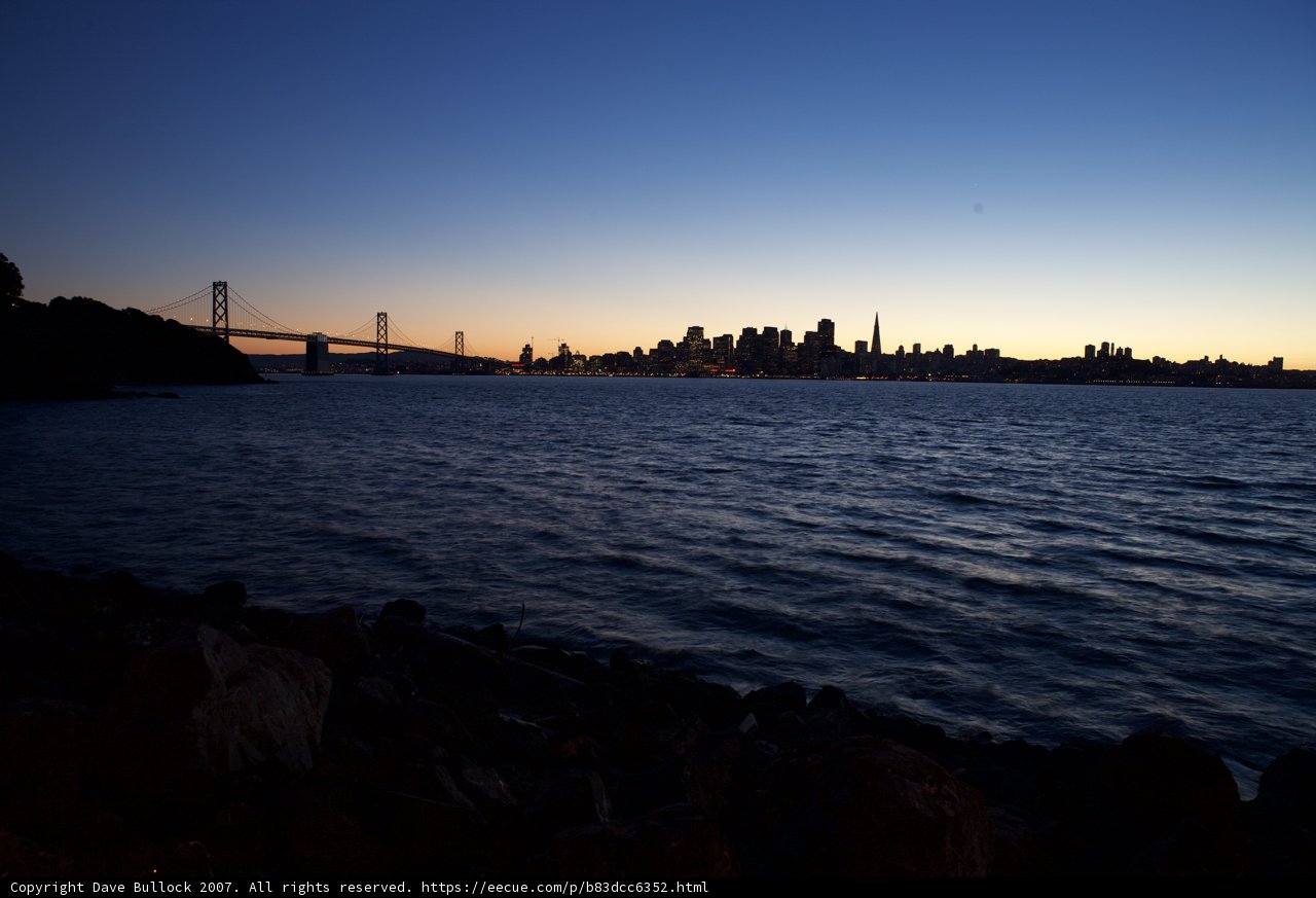 Dusk Over San Francisco Bay Bridge