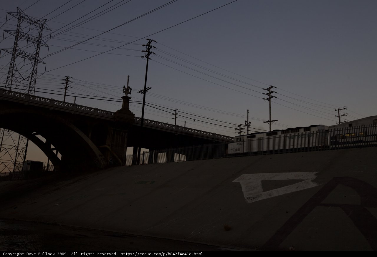 Twilight Train under Overpass