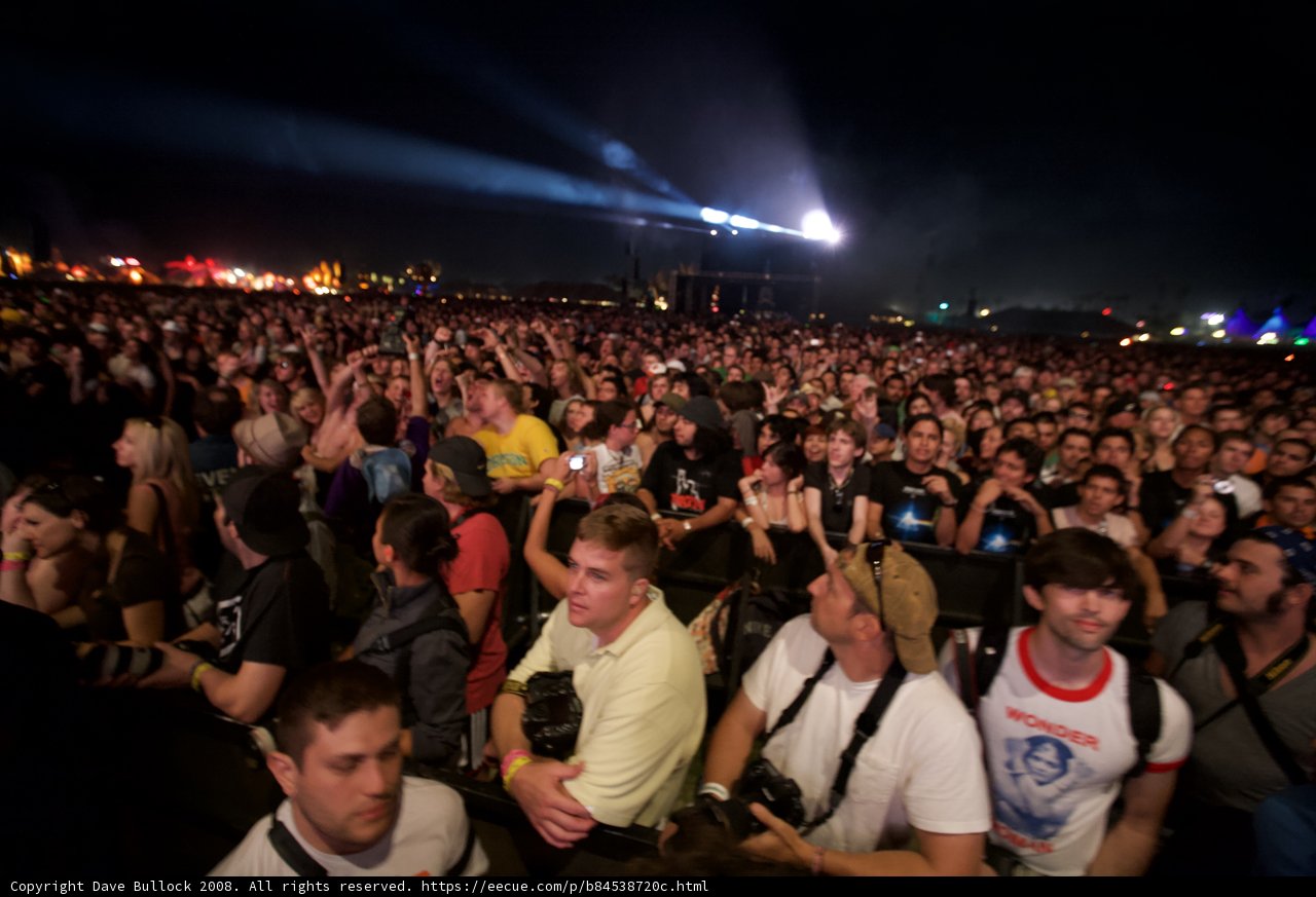 Coachella Crowd at Night