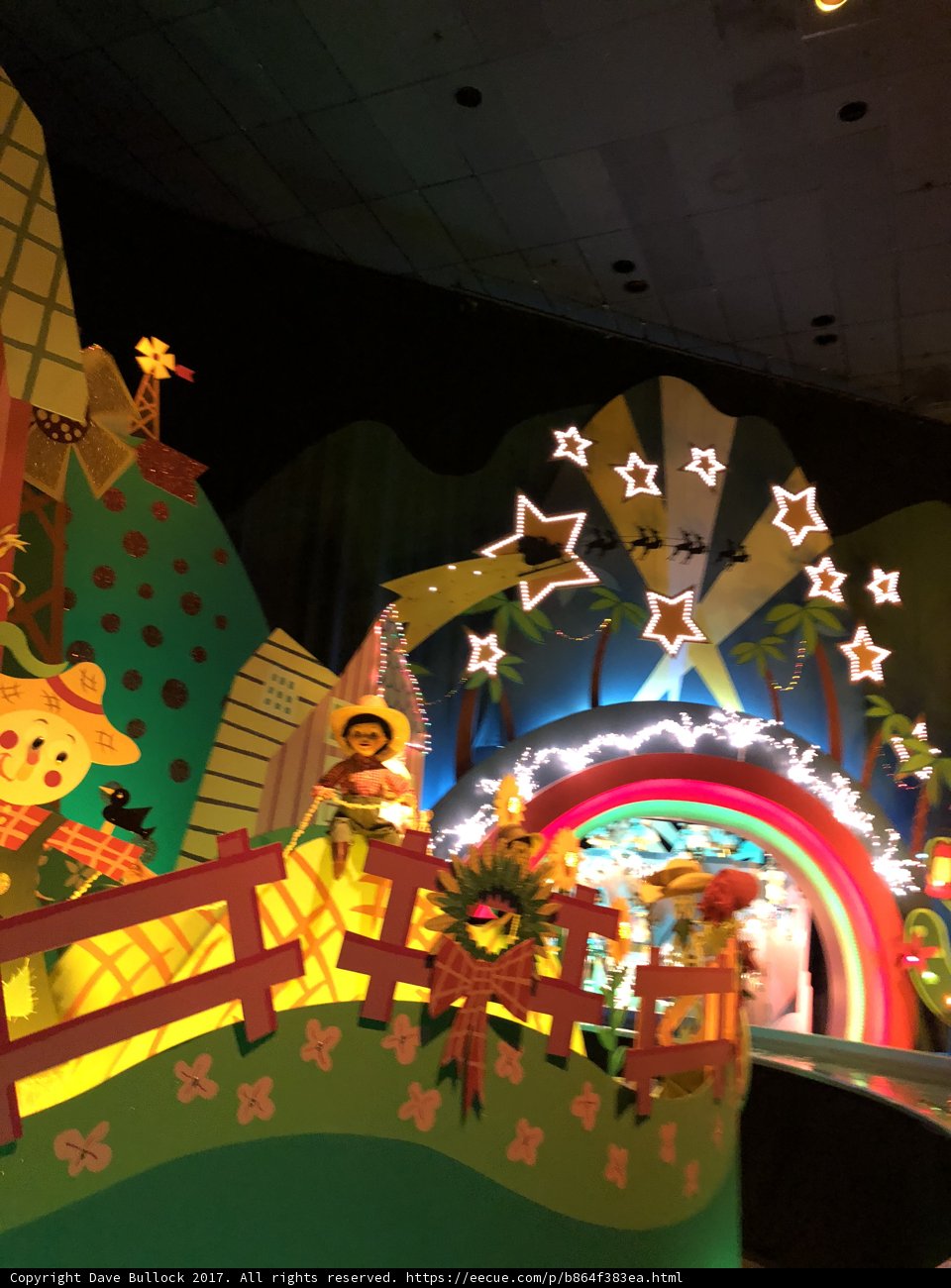 A Festive Stage with Vibrant Lights