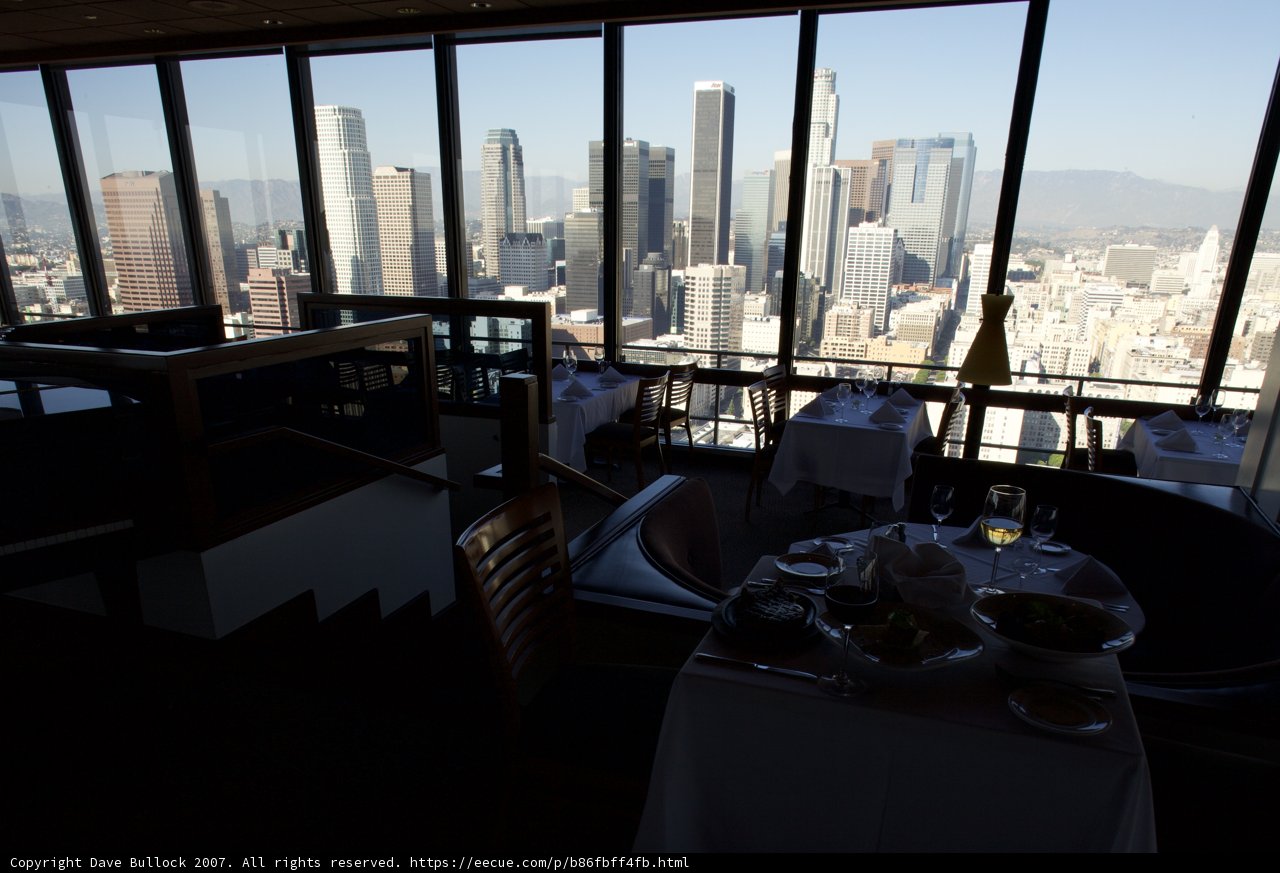 Cityscape Dining at a High-Rise Restaurant