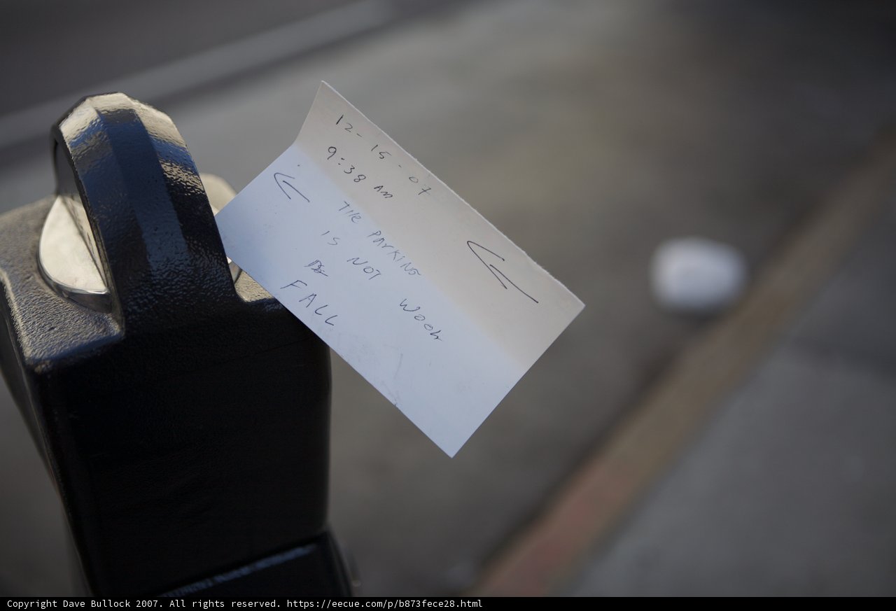 Note on Parking Meter