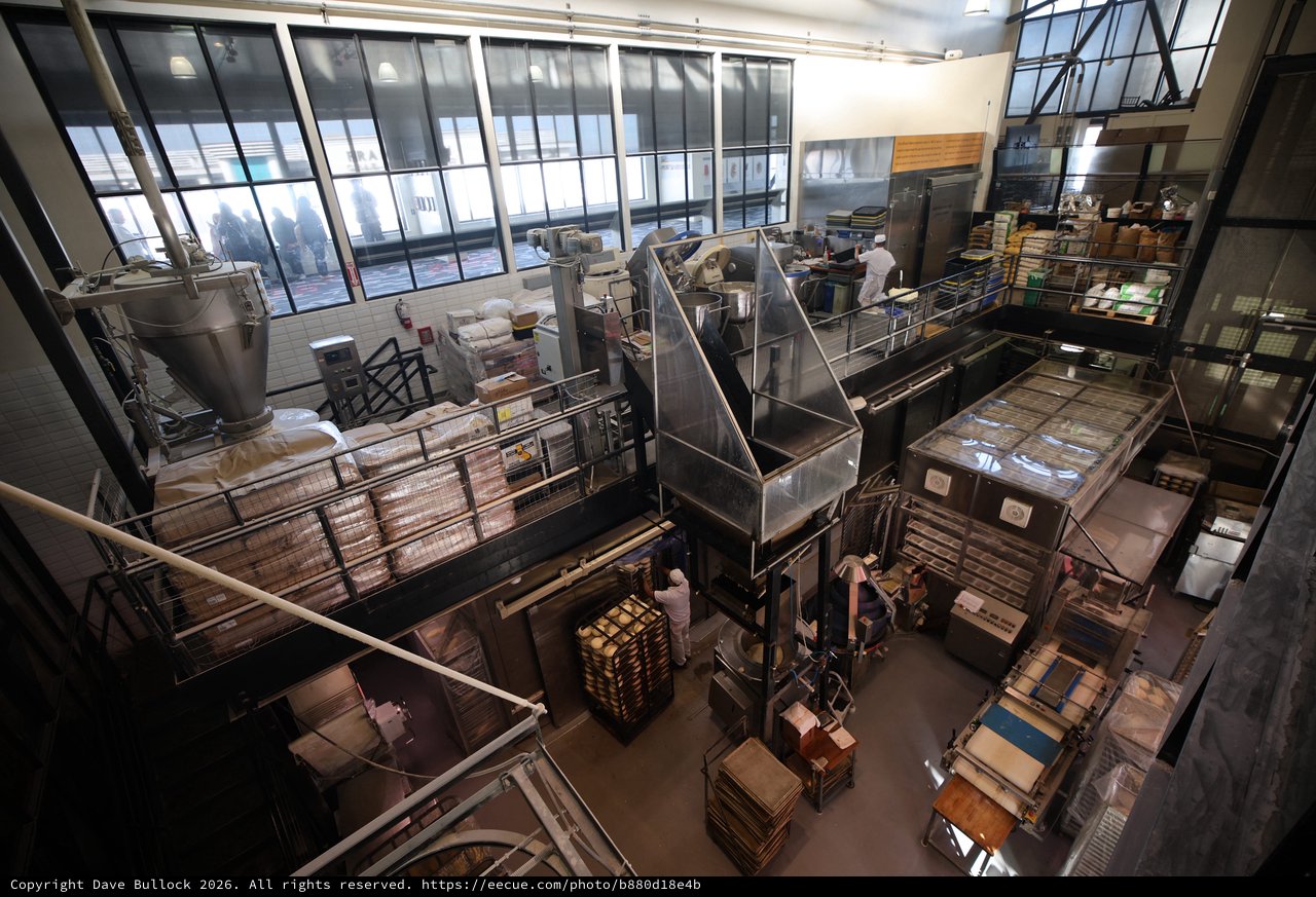 Artisan Bakery Production Floor from Above