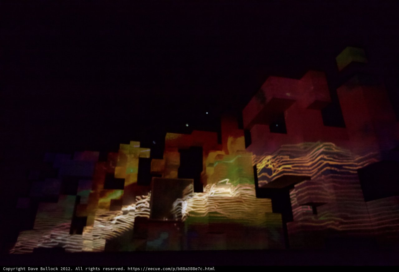 Kaleidoscope Colored Building Projection