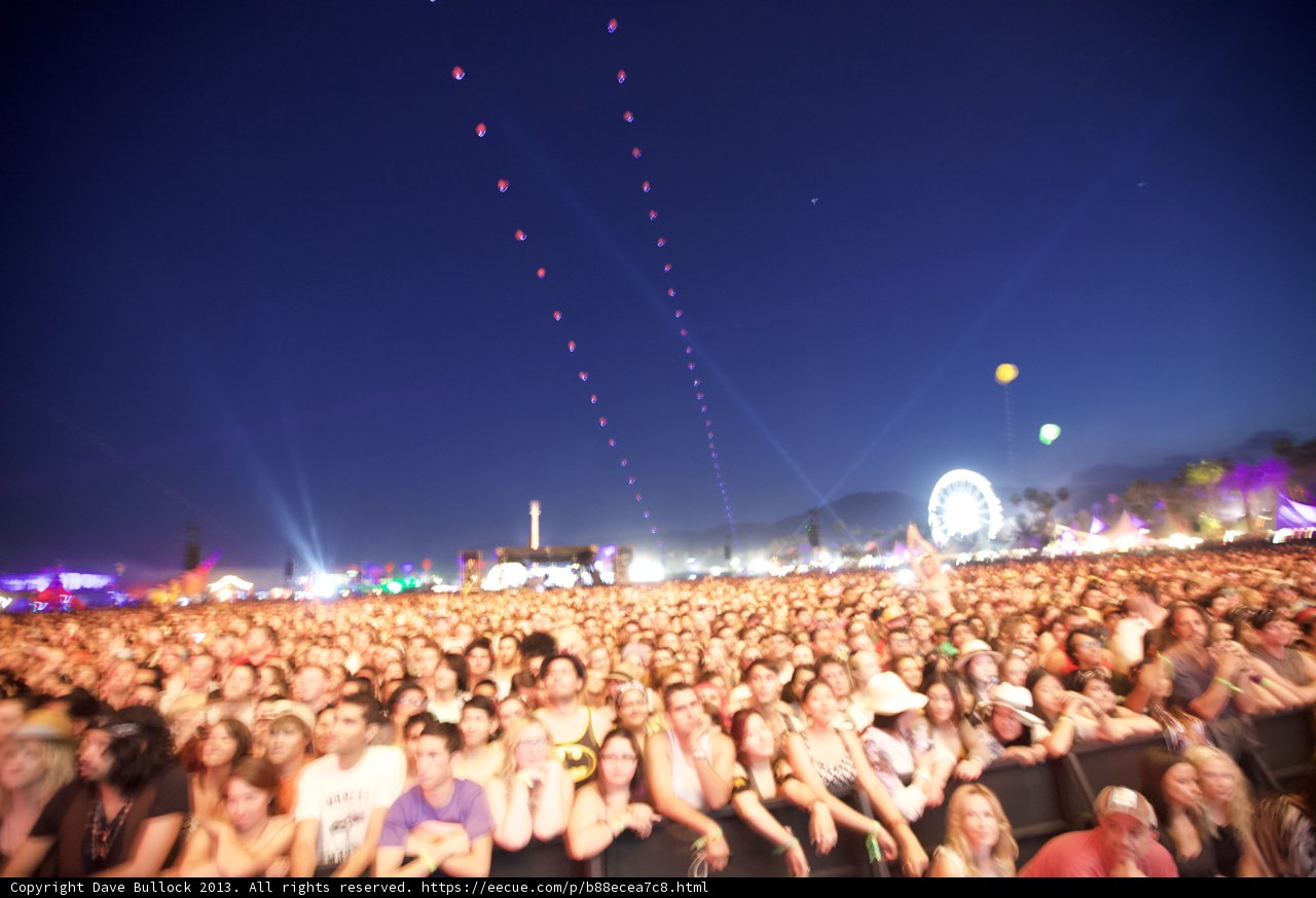 Lights and Cheers at Coachella Music Festival