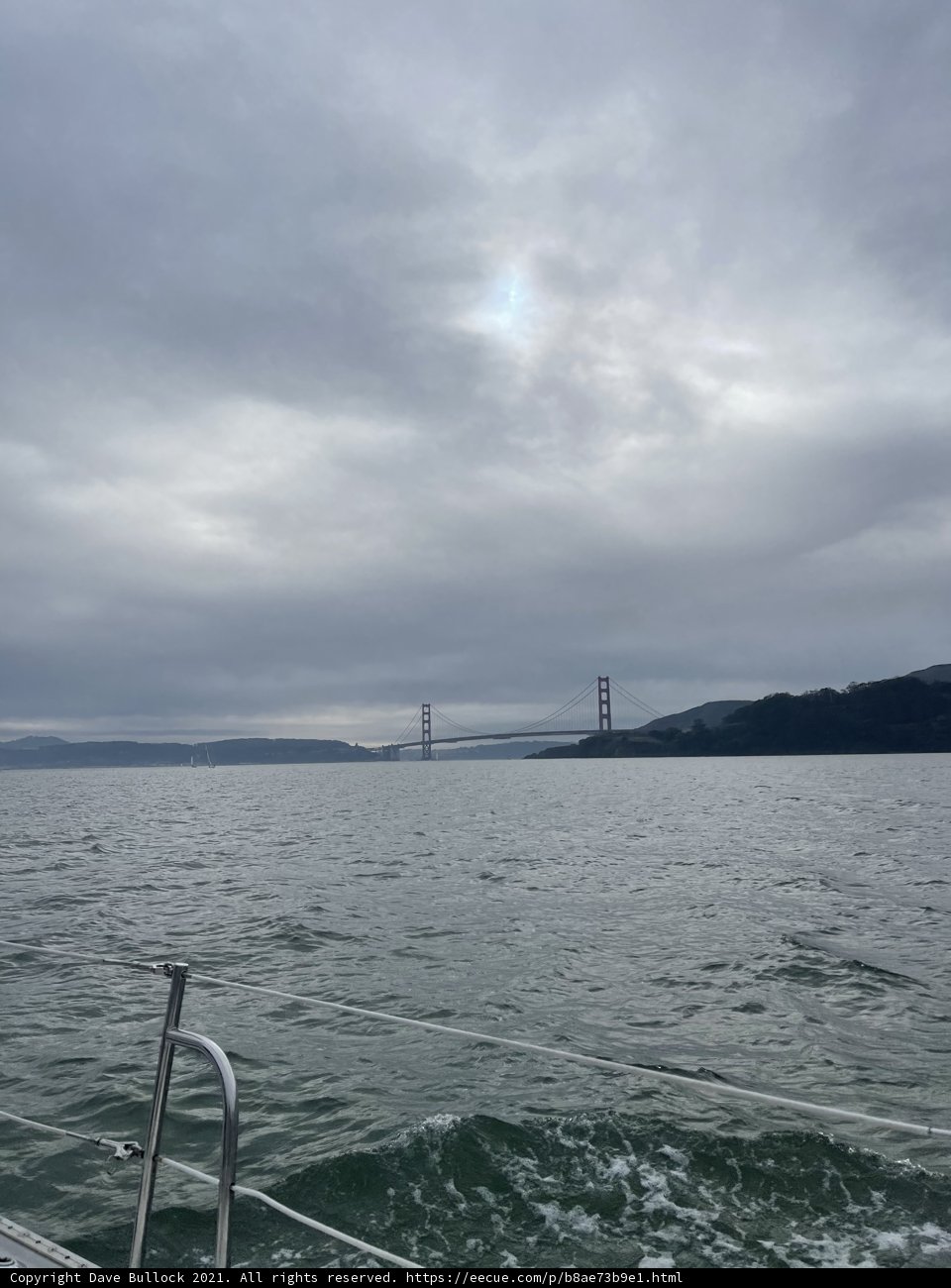 Sailing towards the Golden Gate