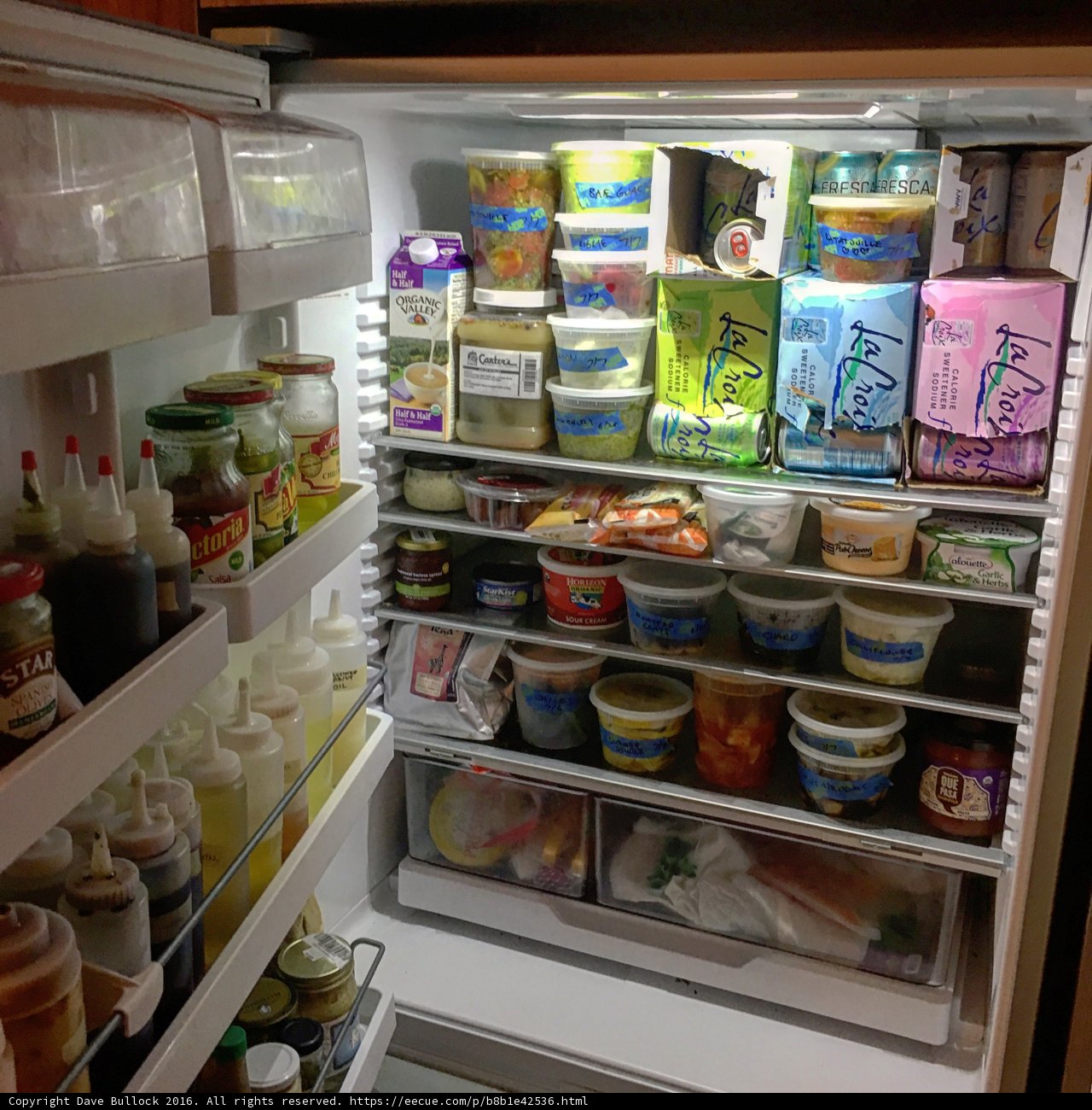 Fully Stocked Fridge and Freezer