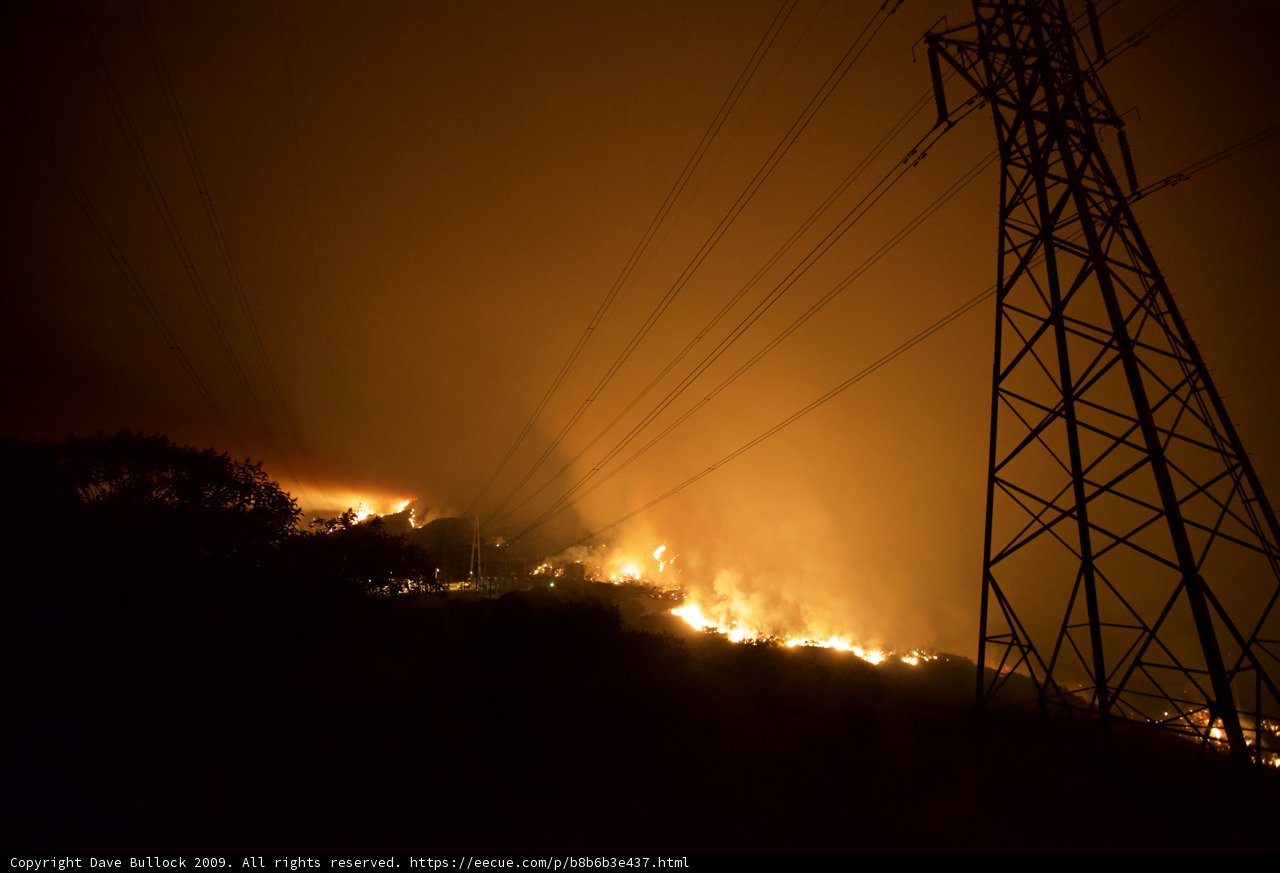 Flames Threaten Power Infrastructure