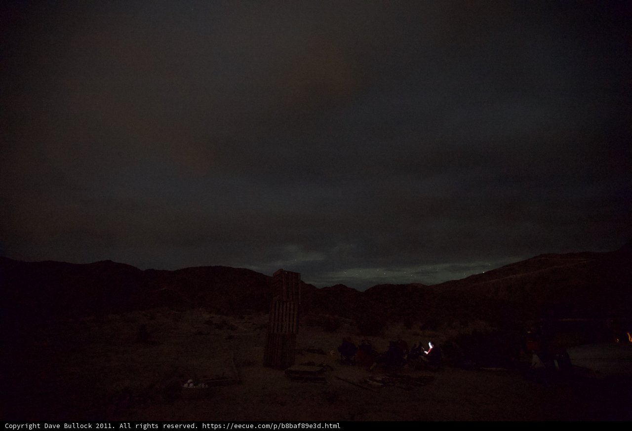 Desert Night Sky Silhouettes