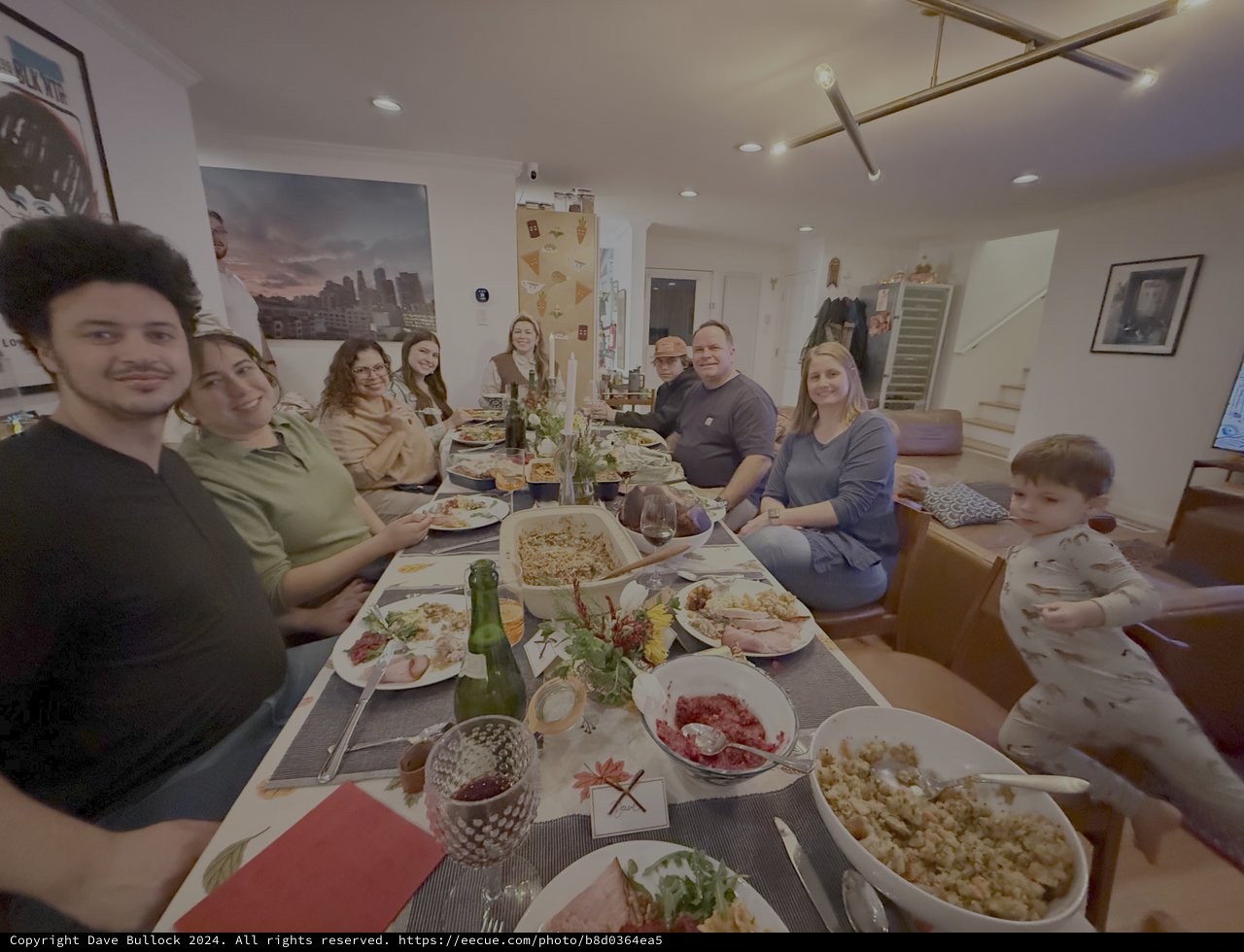Family Thanksgiving Dinner Gathering at Home