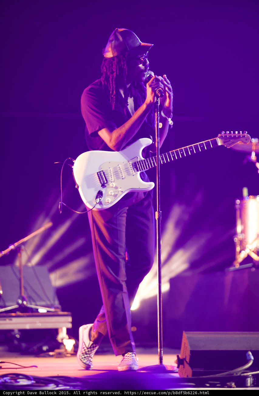 Solange Guitarist Full Body Dreadlocks Cap White Stratocaster Checkered Vans Purple