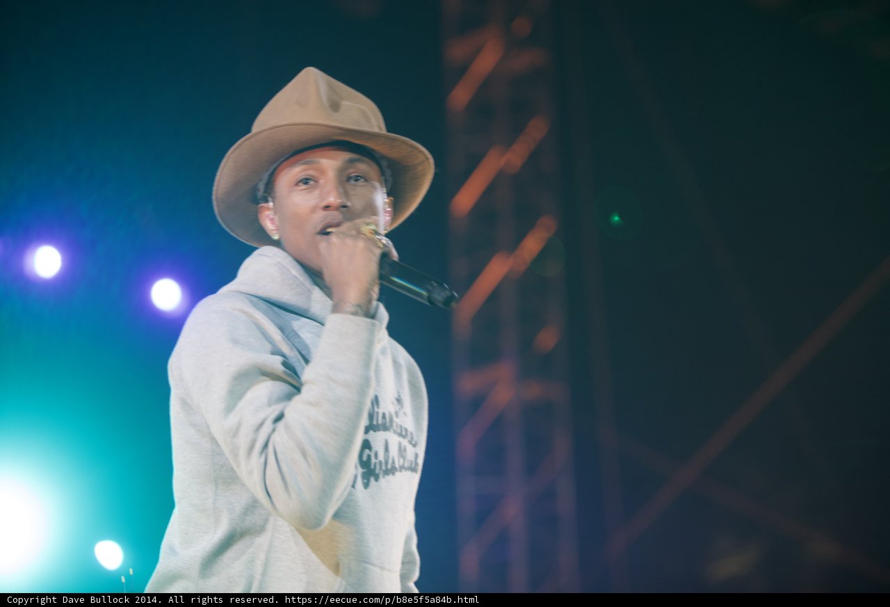 Pharrell Williams rocks the stage in London
