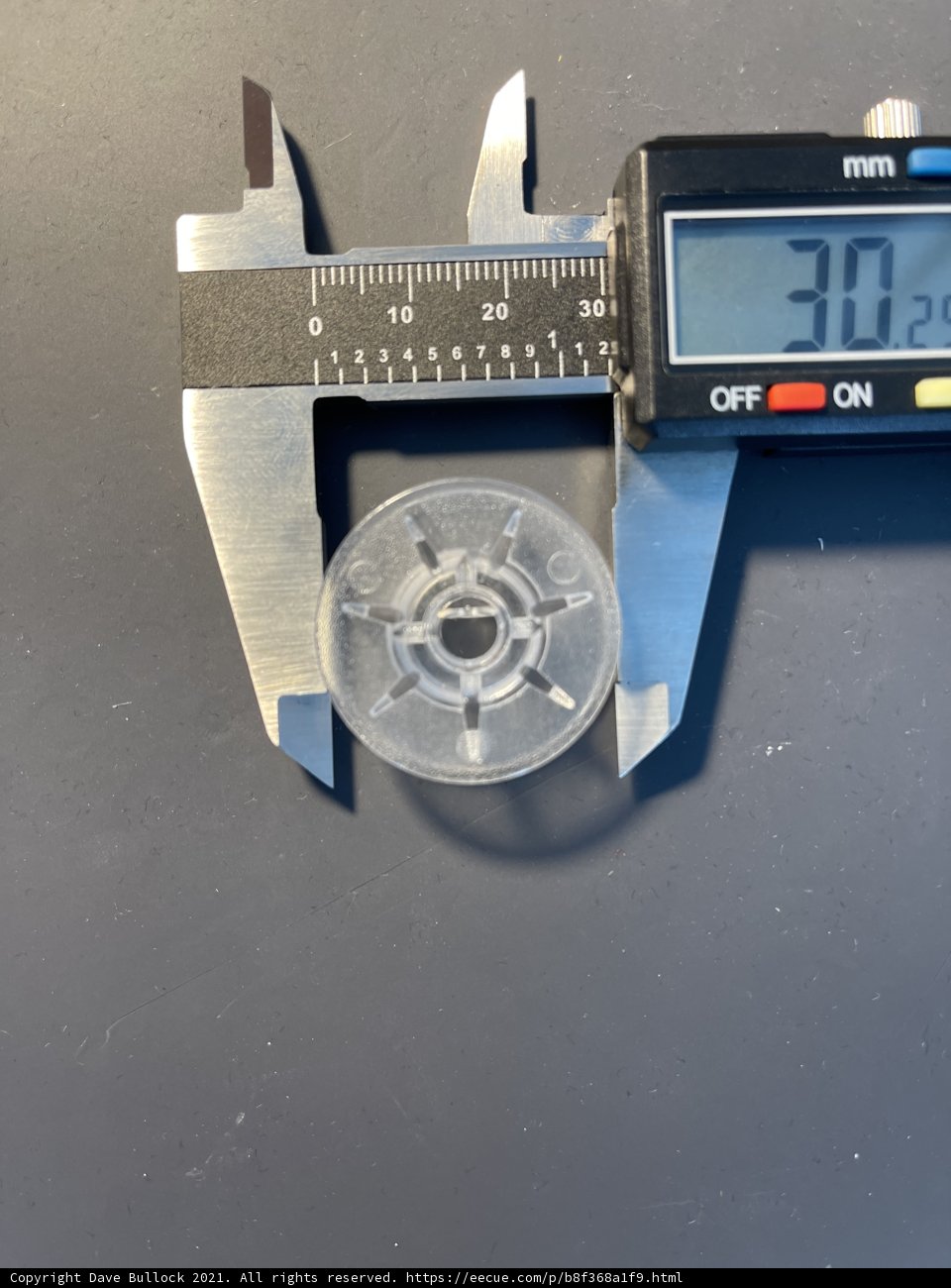 Measuring the Size of a Plastic Disk with a Caliper
