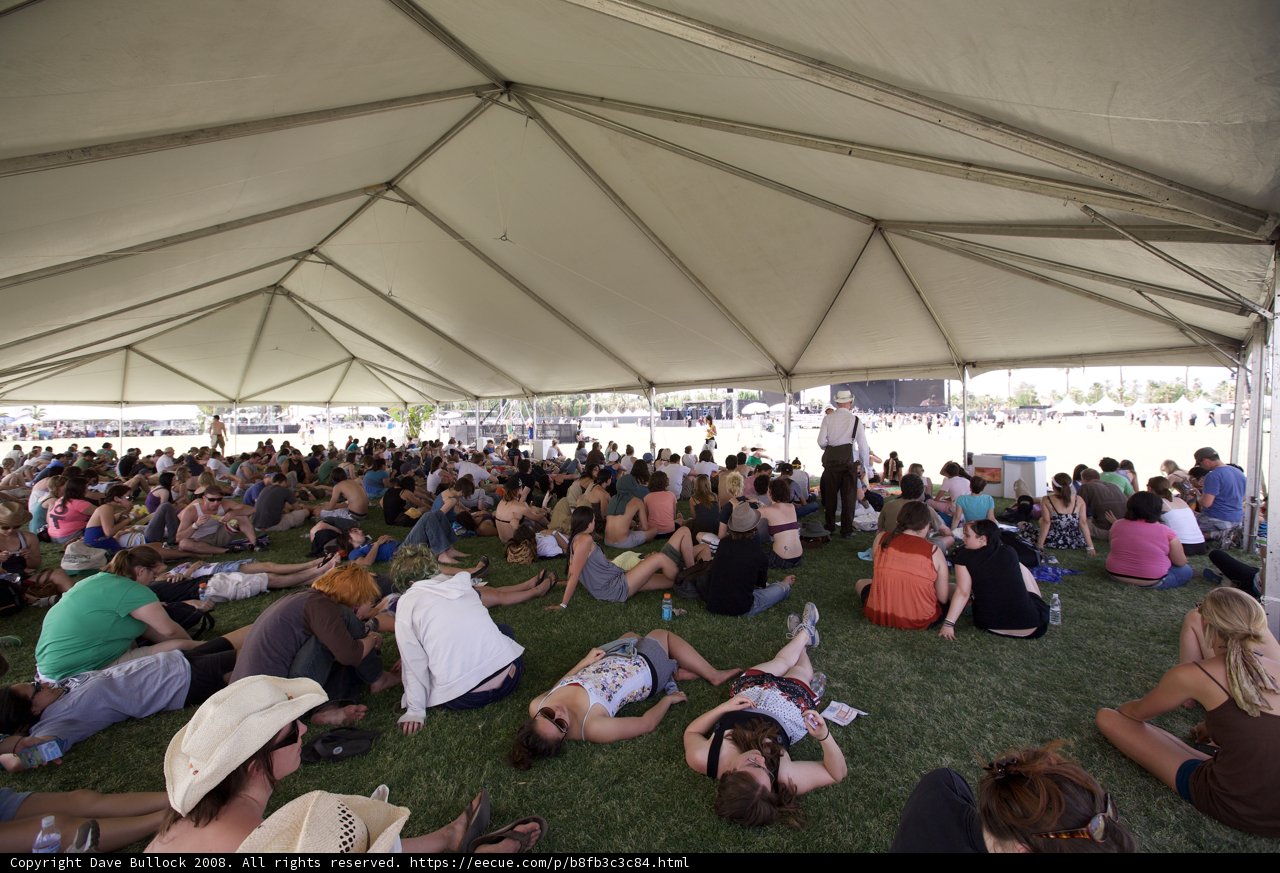 Coachella Crowd Under the Tent