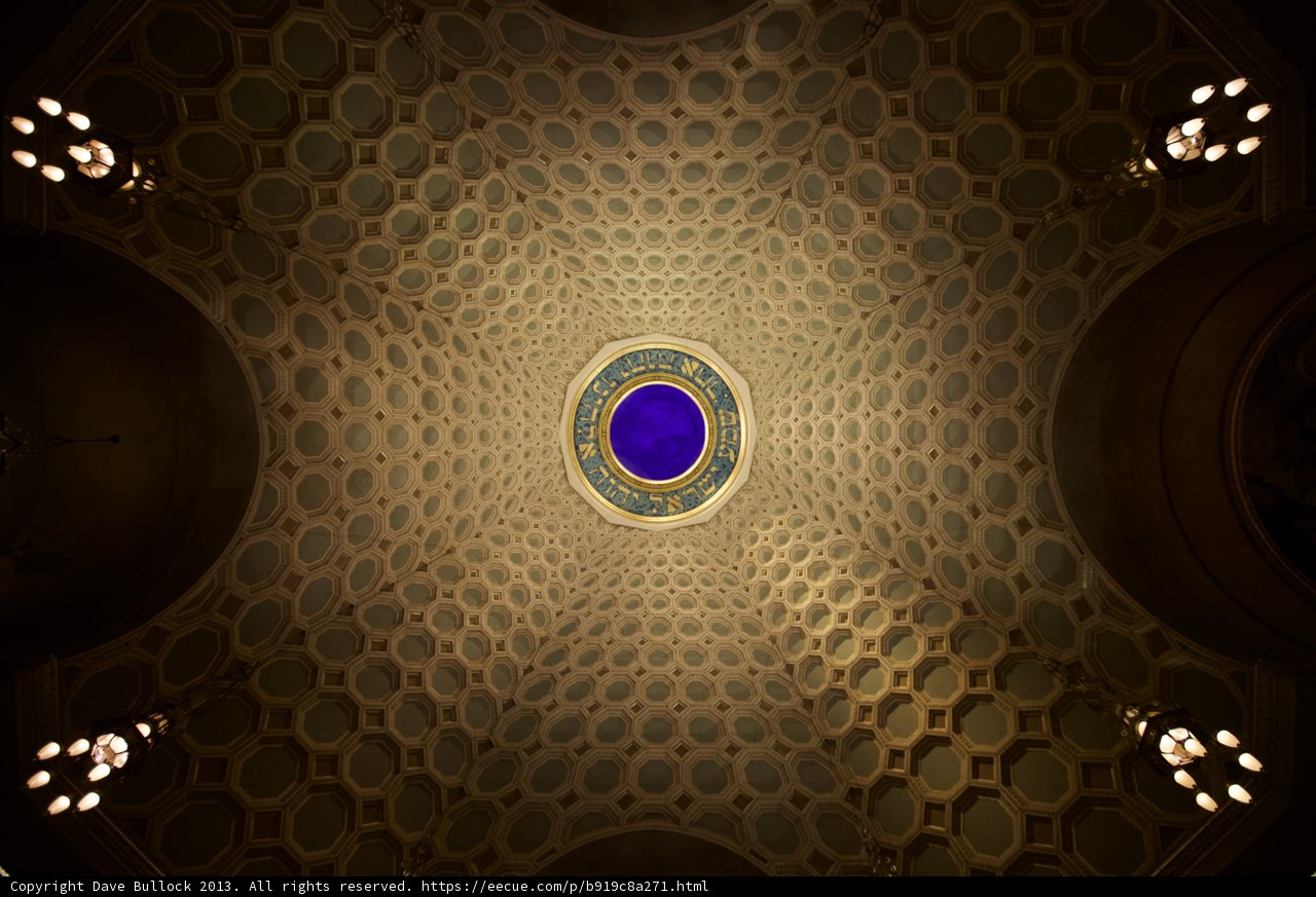 Illuminated Patterns on the Dome of Istanbul's Islamic Center