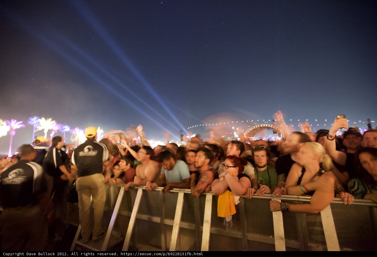Hands Up in the Night Sky at Coachella 2012