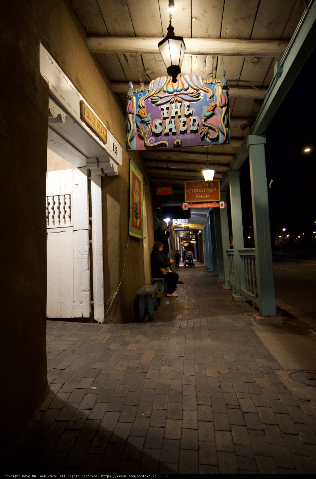 Colorful Circus Sign on Historic Santa Fe Covered Walkway