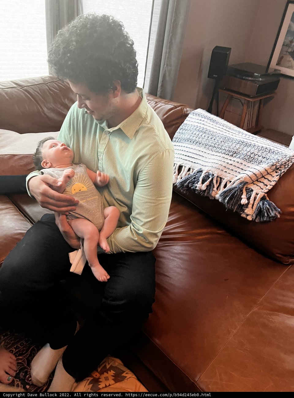 Father and Son Bonding on the Couch